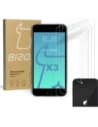 Bizon üveg Átlátszó edzett üveg - 3 db. + lencse üveg Apple iPhone SE 2022/2020 8/7