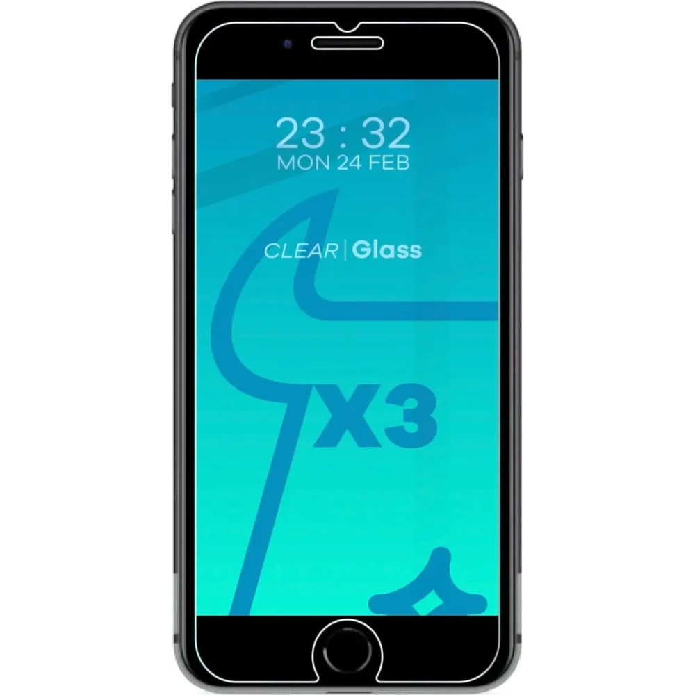 Szkło hartowane Bizon Glass Clear - 3 szt. + obiektyw Apple iPhone SE 2022/2020 8/7