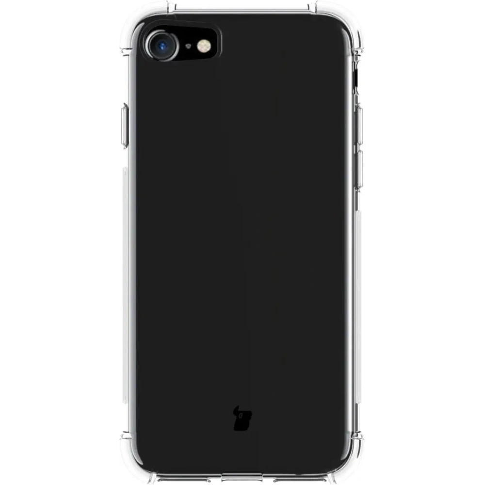 Etui + 2x szkło na ekran + obiektyw Bizon Case Clear Pack do Apple iPhone SE 2022/2020 8/7 przezroczyste