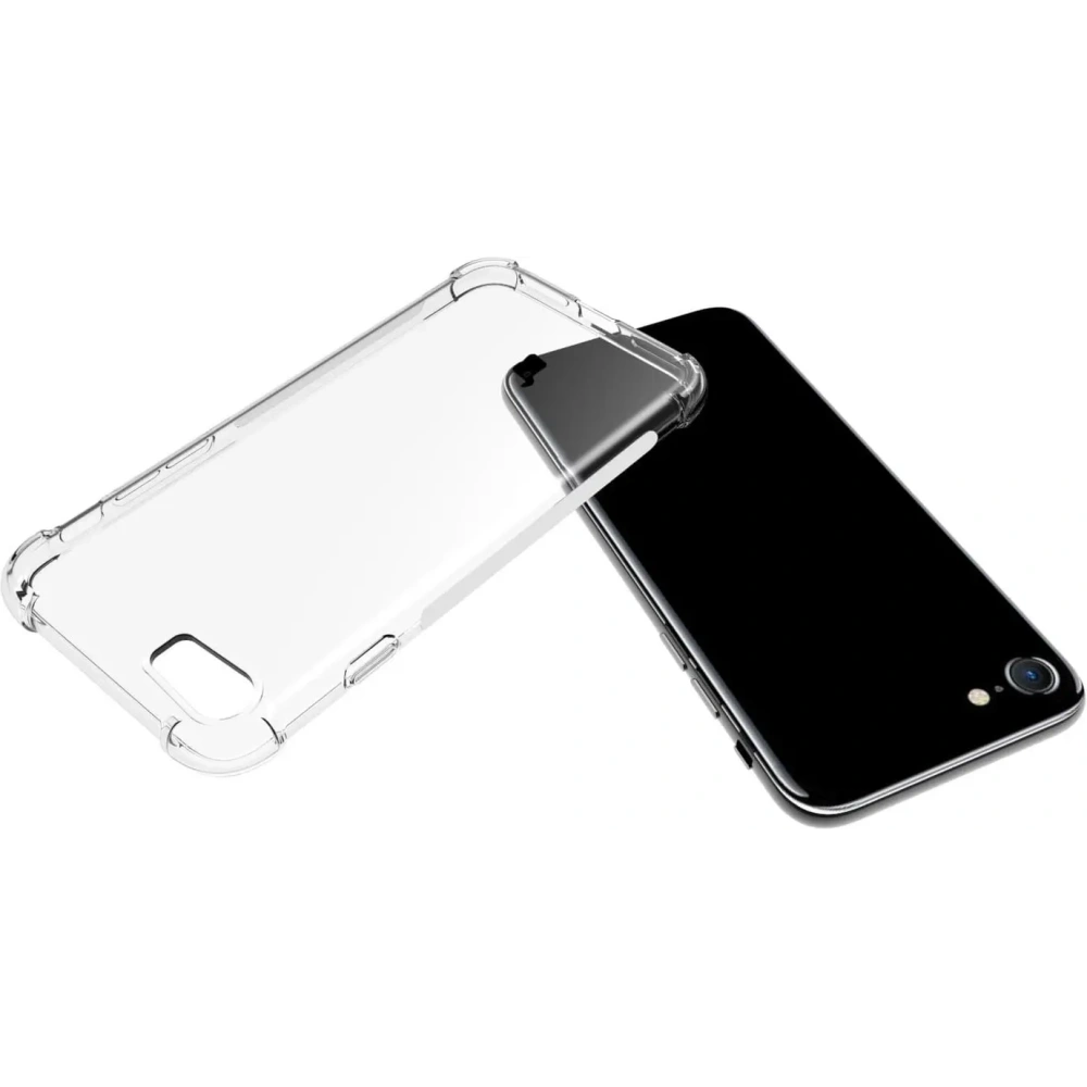 Etui + 2x szkło na ekran + obiektyw Bizon Case Clear Pack do Apple iPhone SE 2022/2020 8/7 przezroczyste