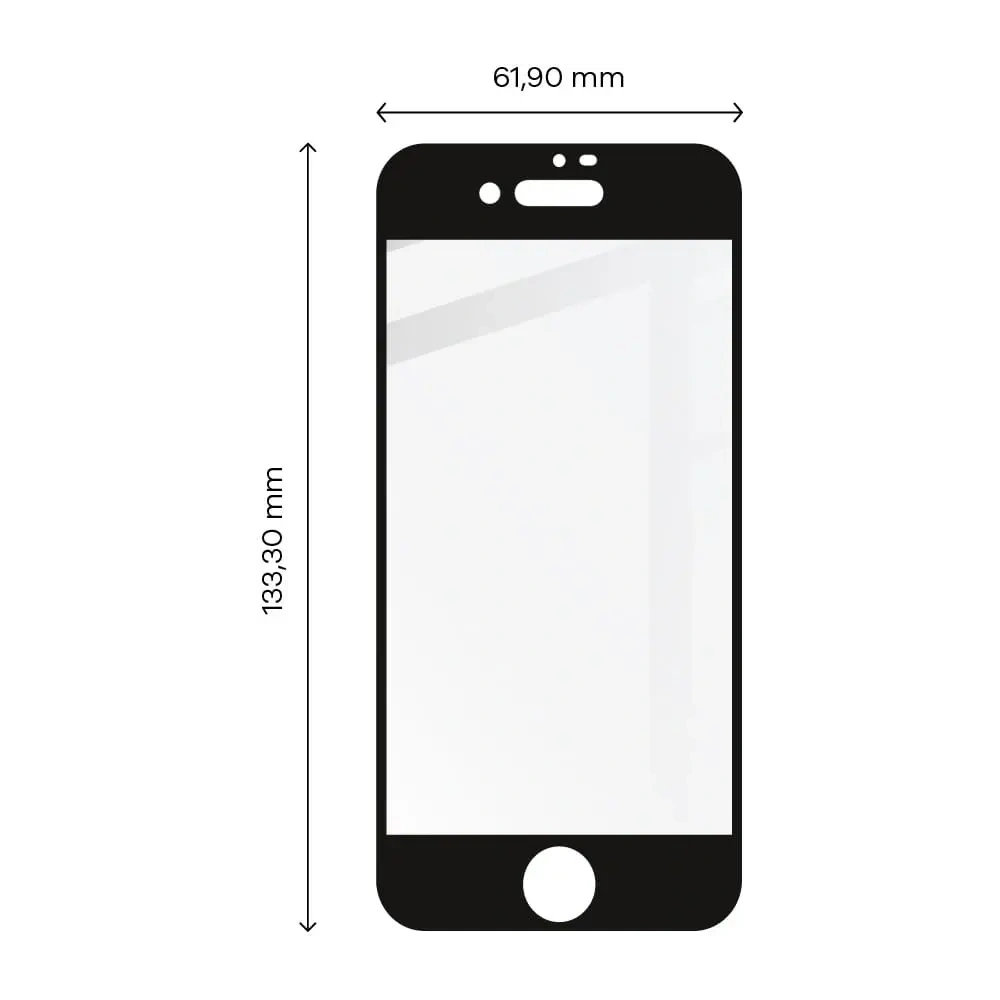 Szkło hartowane Bizon Glass Edge do Apple iPhone SE 2022/2020/ 8/ 7 czarne