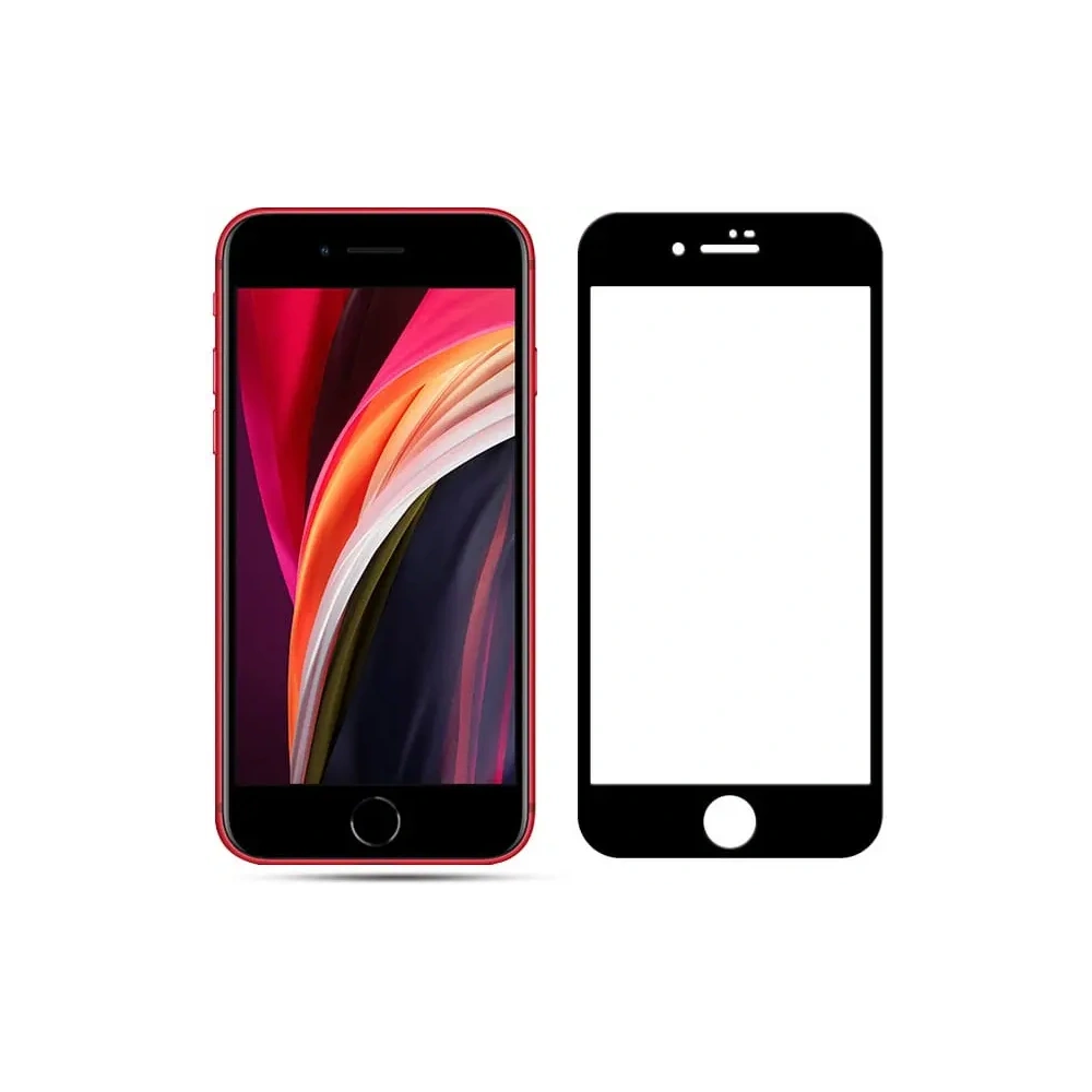 Szkło hartowane Bizon Glass Edge do Apple iPhone SE 2022/2020/ 8/ 7 czarne