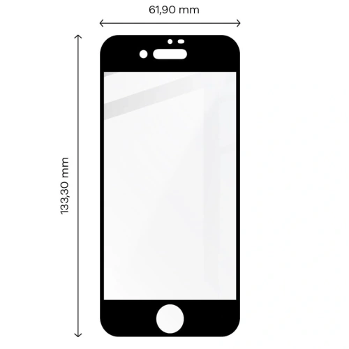 Buy Bizon Glass Edge tempered glass - [2 PACK] + lens protection Apple iPhone SE 2022/2020 8/7 black - BIZ281 - {ean13} - Home Screen Store Europe