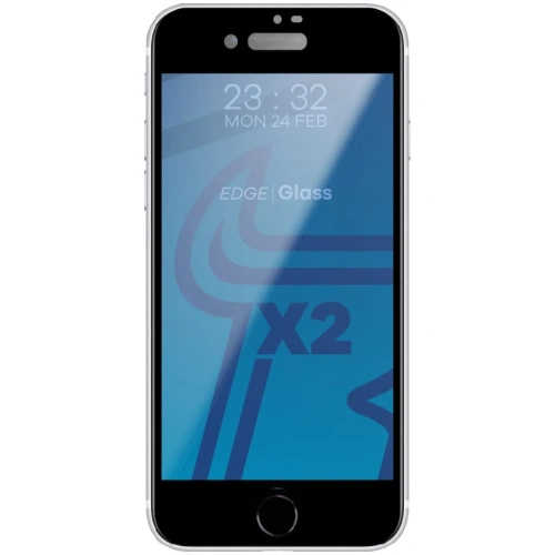 Buy Bizon Glass Edge tempered glass - [2 PACK] + lens protection Apple iPhone SE 2022/2020 8/7 black - BIZ281 - {ean13} - Home Screen Store Europe