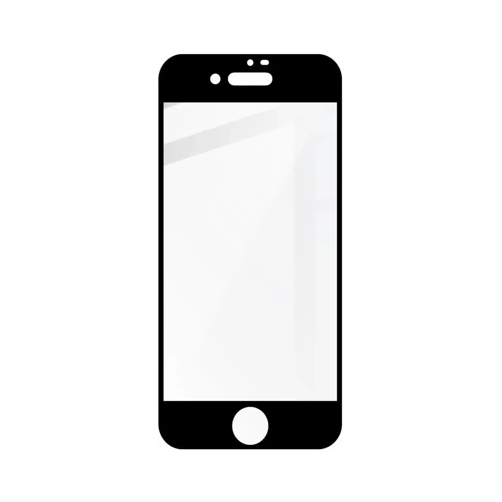 Szkło hartowane Bizon Glass Edge - [2 PACK] + ochrona na obiektyw Apple iPhone SE 2022/2020 8/7 czarne