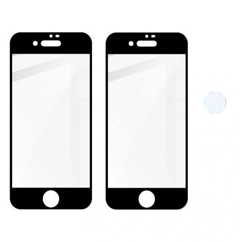 Buy Bizon Glass Edge tempered glass - [2 PACK] + lens protection Apple iPhone SE 2022/2020 8/7 black - BIZ281 - {ean13} - Home Screen Store Europe