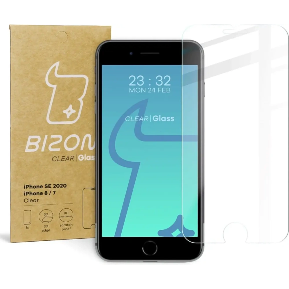 Szkło hartowane Bizon Glass Clear do Apple iPhone SE 2022 / 2020 / 8 / 7