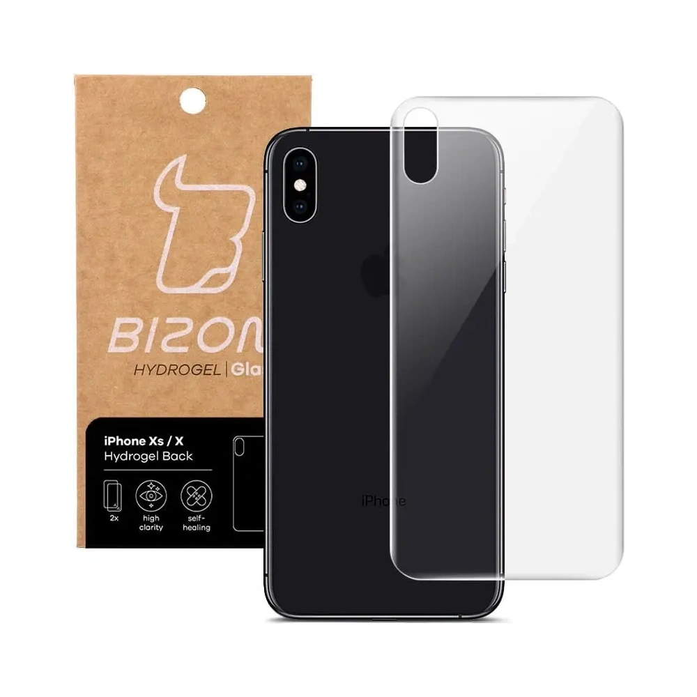 Folia hydrożelowa na tył Bizon Glass Hydrogel Apple iPhone Xs / X  [2 PACK]