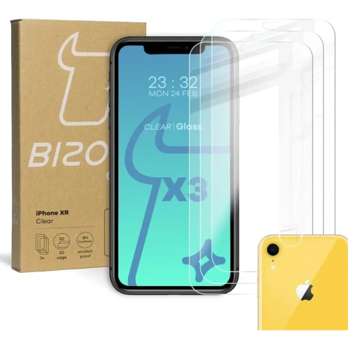Kup Bizon Glass Clear sticlă securizată - 3 buc. + sticlă pentru lentilă Apple iPhone Xr - BIZ286 - {ean13} - Sklep Home Screen