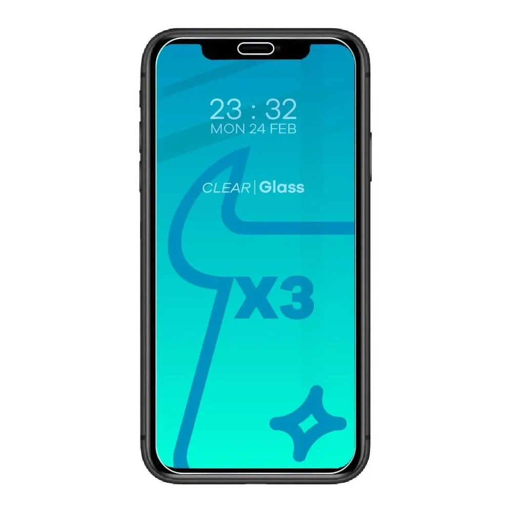 Szkło hartowane Bizon Glass Clear - 3 szt. + obiektyw Apple iPhone Xr