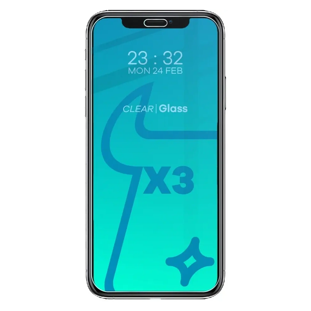 Szkło hartowane Bizon Glass Clear - 3 szt. + obiektyw Apple iPhone Xs Max