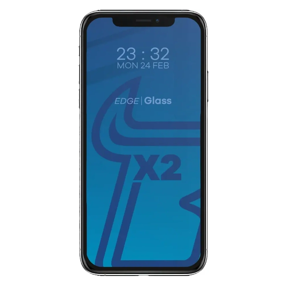 Szkło hartowane Bizon Glass Edge CF - [2 PACK] + ochrona na obiektyw Apple iPhone Xs Max czarne