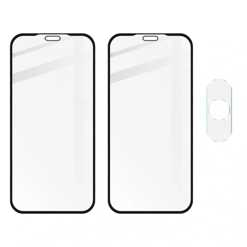 Kup Szkło hartowane Bizon Glass Edge CF - [2 PACK] + ochrona na obiektyw Apple iPhone Xs Max czarne - BIZ291 - {ean13} - Sklep Home Screen