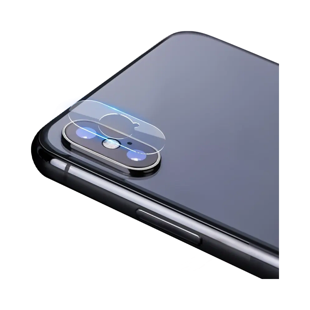 Szkło hartowane Bizon Glass Edge CF - [2 PACK] + ochrona na obiektyw Apple iPhone Xs Max czarne