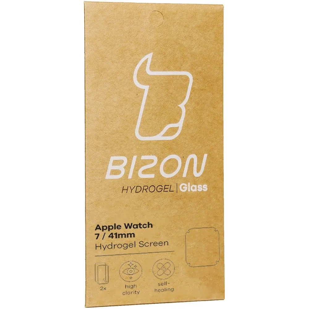 Folia hydrożelowa na ekran Bizon Glass Hydrogel Apple Watch 8/7 41mm [2 PACK]