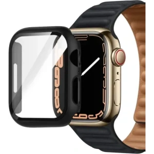 Kup Bizon Case Case + Glass Set Apple Watch 8/7 41mm schwarz - BIZ293 - {ean13} - Sklep Home Screen
