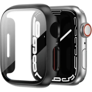 Kup Bizon Case Case + Glass Set Apple Watch 8/7 41mm schwarz - BIZ293 - {ean13} - Sklep Home Screen