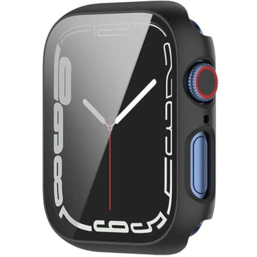 Kup Bizon Case Case + Glass Set Apple Watch 8/7 41mm schwarz - BIZ293 - {ean13} - Sklep Home Screen