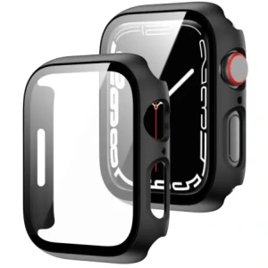 Kup Bizon Case Case + Glass Set Apple Watch 8/7 41mm schwarz - BIZ293 - {ean13} - Sklep Home Screen