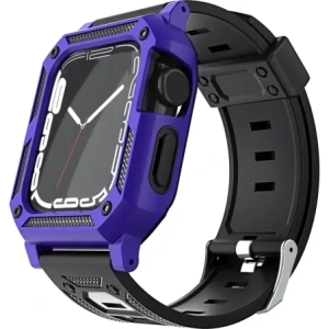 Kup Etui z paskiem Bizon Strap + Case Watch Armor do Apple Watch 40 / 41mm fioletowe - BIZ295 - {ean13} - Sklep Home Screen