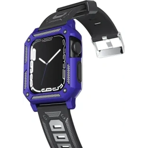 Kup Etui z paskiem Bizon Strap + Case Watch Armor do Apple Watch 40 / 41mm fioletowe - BIZ295 - {ean13} - Sklep Home Screen