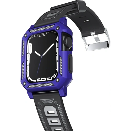 Kup Etui z paskiem Bizon Strap + Case Watch Armor do Apple Watch 40 / 41mm fioletowe - BIZ295 - {ean13} - Sklep Home Screen