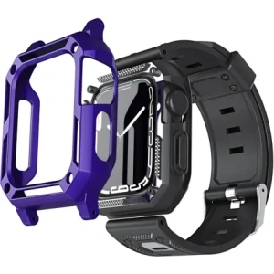Kup Etui z paskiem Bizon Strap + Case Watch Armor do Apple Watch 40 / 41mm fioletowe - BIZ295 - {ean13} - Sklep Home Screen