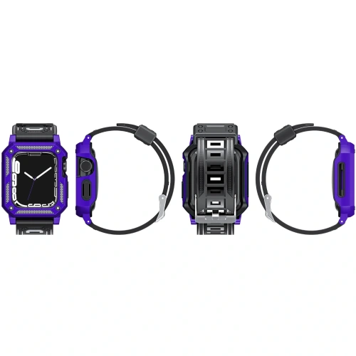 Kup Etui z paskiem Bizon Strap + Case Watch Armor do Apple Watch 40 / 41mm fioletowe - BIZ295 - {ean13} - Sklep Home Screen