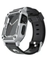 Kup Etui z paskiem Bizon Strap + Case Watch Armor do Apple Watch 40 / 41mm stříbrné - BIZ296 - {ean13} - Sklep Home Screen
