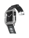 Kup Etui z paskiem Bizon Strap + Case Watch Armor do Apple Watch 40 / 41mm srebrne - BIZ296 - {ean13} - Sklep Home Screen