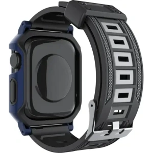 Kup Etui z paskiem Bizon Strap + Case Watch Armor do Apple Watch 40 / 41mm granatowe - BIZ297 - {ean13} - Sklep Home Screen