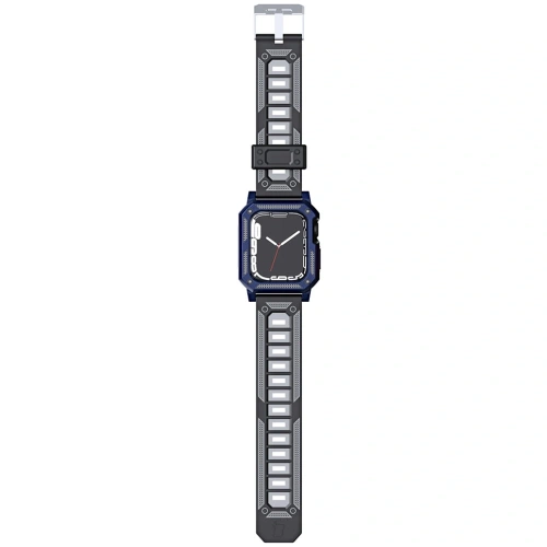 Kup Etui z paskiem Bizon Strap + Case Watch Armor do Apple Watch 40 / 41mm granatowe - BIZ297 - {ean13} - Sklep Home Screen