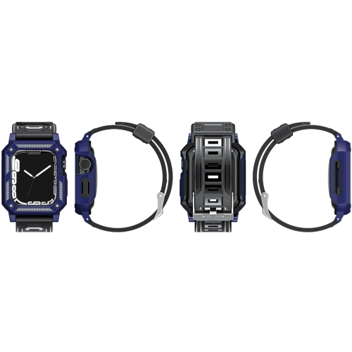 Kup Bizon Strap + Case Watch Armor Apple Watch 40 / 41mm albastru închis - BIZ297 - {ean13} - Sklep Home Screen