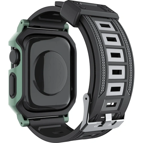 Kup Etui z paskiem Bizon Strap + Case Watch Armor do Apple Watch 40 / 41mm zielone - BIZ298 - {ean13} - Sklep Home Screen