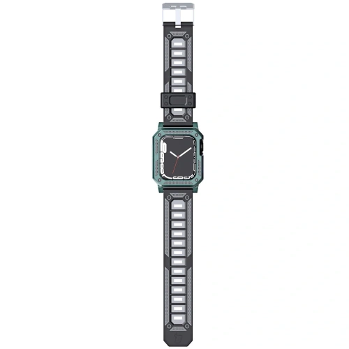 Kup Etui z paskiem Bizon Strap + Case Watch Armor do Apple Watch 40 / 41mm zielone - BIZ298 - {ean13} - Sklep Home Screen