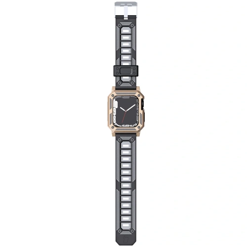 Kup Etui z paskiem Bizon Strap + Case Watch Armor do Apple Watch 40 / 41mm złote - BIZ299 - {ean13} - Sklep Home Screen