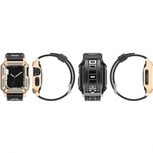Kup Etui z paskiem Bizon Strap + Case Watch Armor do Apple Watch 40 / 41mm złote - BIZ299 - {ean13} - Sklep Home Screen