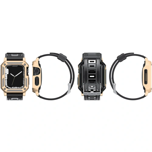 Kup Etui z paskiem Bizon Strap + Case Watch Armor do Apple Watch 40 / 41mm złote - BIZ299 - {ean13} - Sklep Home Screen
