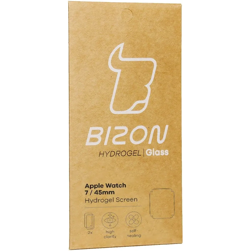 Folia hydrożelowa na ekran Bizon Glass Hydrogel Apple Watch 8/7 45mm [2 PACK]
