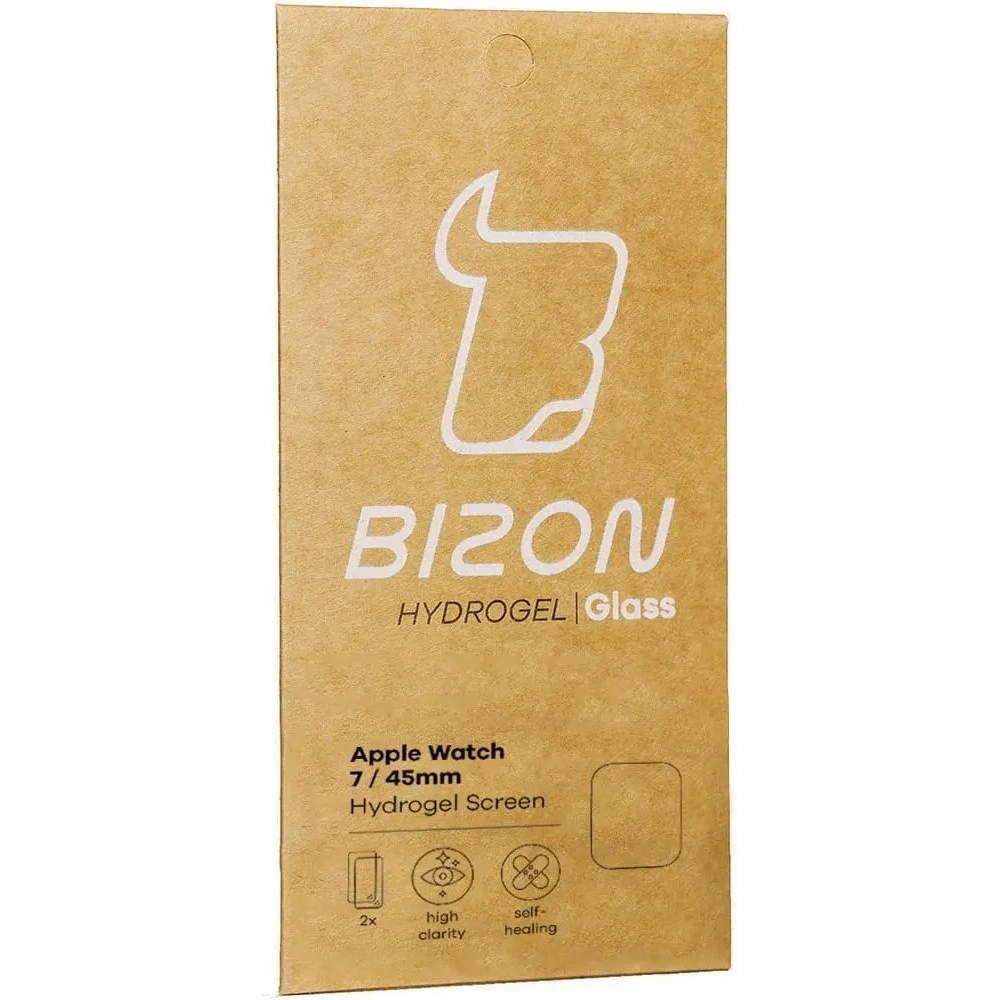 Folia hydrożelowa na ekran Bizon Glass Hydrogel v2 Apple Watch 8/7 45mm [2 PACK]