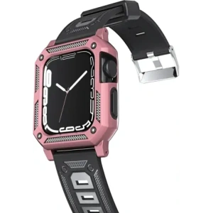 Kup Bizon Strap + Case Watch Armor Apple Watch 44 / 45mm hellrosa - BIZ303 - {ean13} - Sklep Home Screen