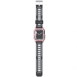 Kup Etui z paskiem Bizon Strap + Case Watch Armor do Apple Watch 44 / 45mm jasnoróżowe - BIZ303 - {ean13} - Sklep Home Screen