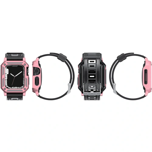 Kup Bizon Strap + Case Watch Armor Apple Watch 44 / 45mm hellrosa - BIZ303 - {ean13} - Sklep Home Screen