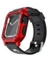 Bizon Strap + Case Watch Armor Apple Watch 44 / 45mm rot