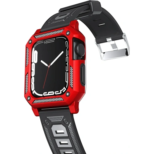 Buy Bizon Strap + Case Watch Armor Apple Watch 44 / 45mm red - BIZ304 - {ean13} - Home Screen Store Europe