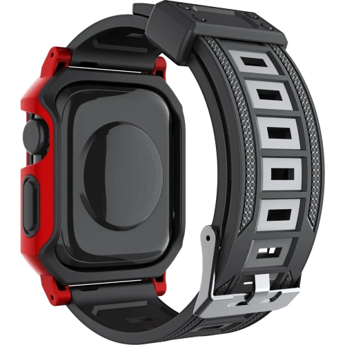 Buy Bizon Strap + Case Watch Armor Apple Watch 44 / 45mm red - BIZ304 - {ean13} - Home Screen Store Europe