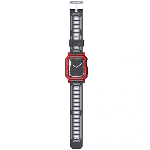 Buy Bizon Strap + Case Watch Armor Apple Watch 44 / 45mm red - BIZ304 - {ean13} - Home Screen Store Europe
