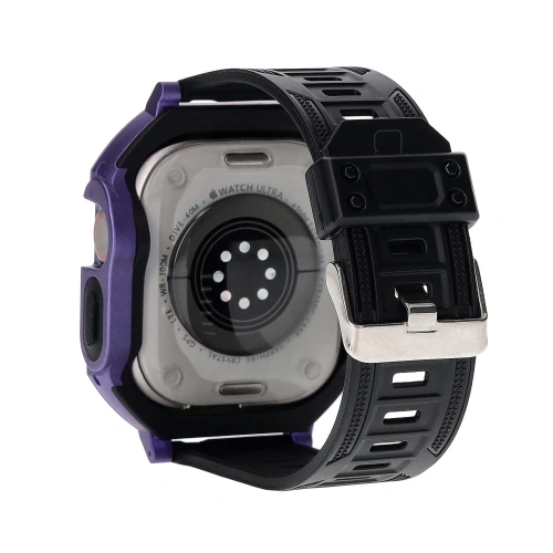 Kup Etui z paskiem Bizon Strap + Case Watch Armor do Apple Watch Ultra 49mm fialové - BIZ307 - {ean13} - Sklep Home Screen