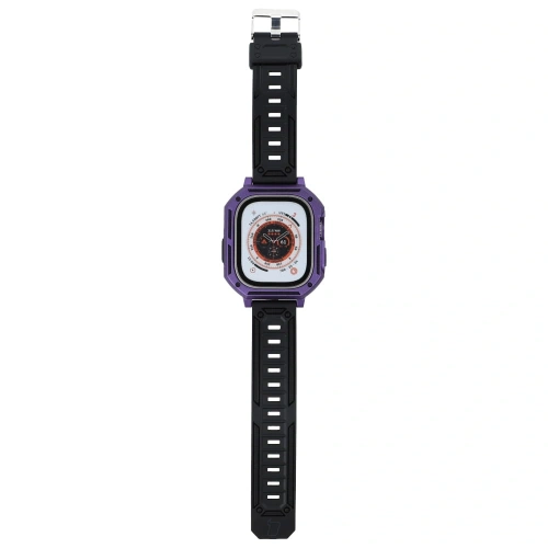 Kup Etui z paskiem Bizon Strap + Case Watch Armor do Apple Watch Ultra 49mm fialové - BIZ307 - {ean13} - Sklep Home Screen