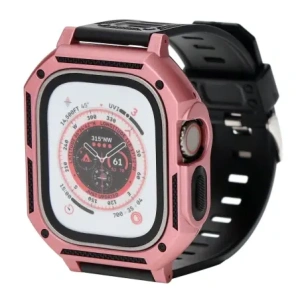 Kup Etui z paskiem Bizon Strap + Case Watch Armor do Apple Watch Ultra 49mm světlé růžové - BIZ308 - {ean13} - Sklep Home Screen